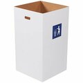 Bsc Preferred Corrugated Trash Can with Waste Logo - 50 Gallon, 10PK CRR50W